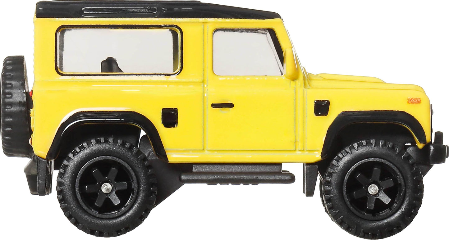 Hot Wheels Premium Car Culture Collectible Toy Car, 1:64 Scale Die-Cast Land Rover Defender 90, Off Road Vehicle with Real Riders Tires
