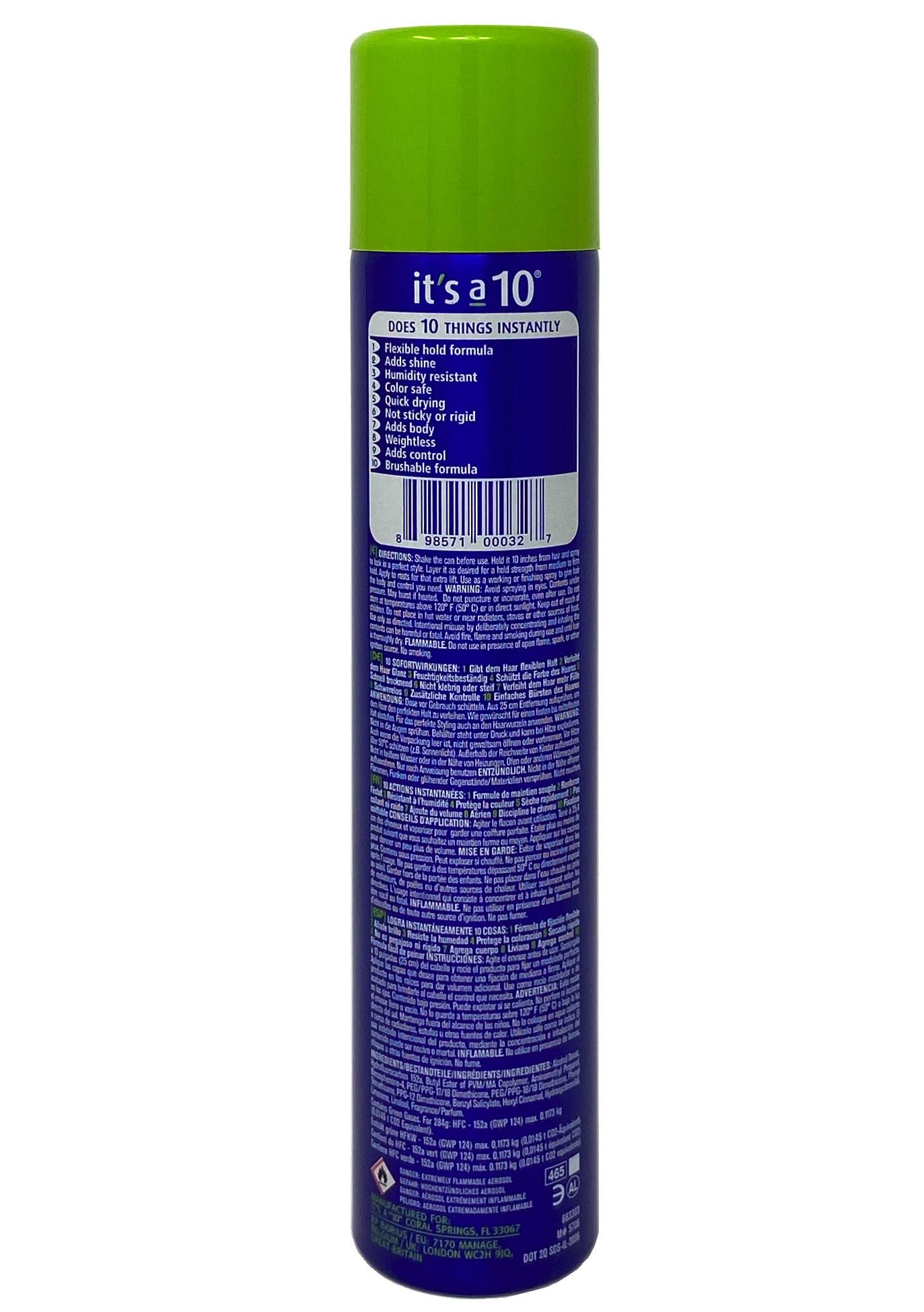 It's a 10 Haircare Miracle Finishing Spray, 10 Fl Oz