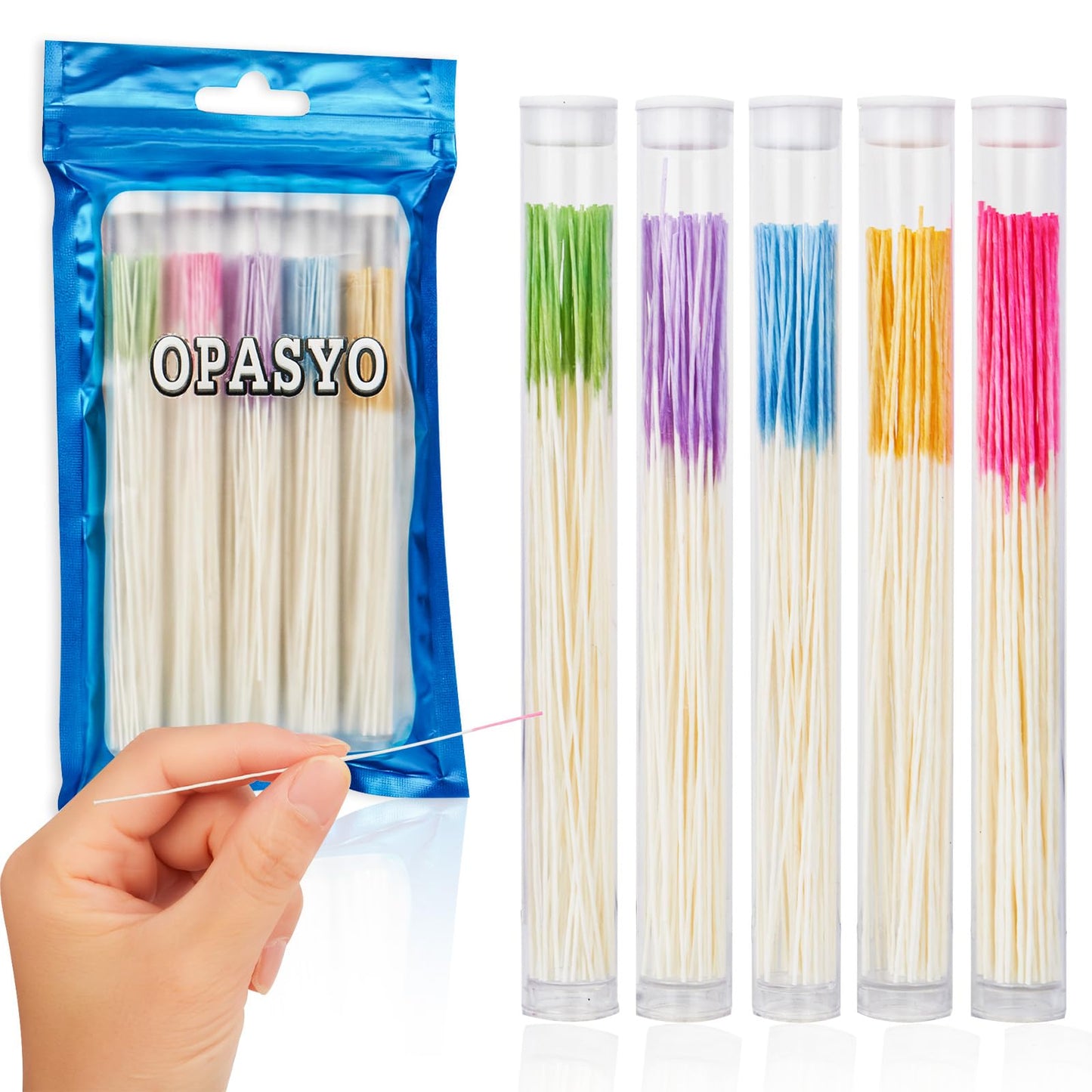 opasyo Ear Hole Cleaner 300PCS Ear Piercing Cleaner Floss,5 Colors Earring Hole Cleaner for Girls Women Men,Disposable Piercing Cleaner Floss Ear Beauty and Personal Care opasyo Default Title