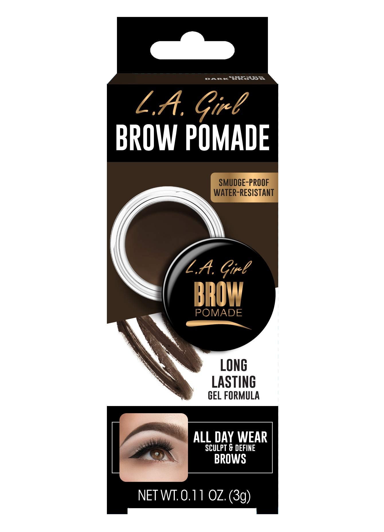 L.A. Girl Brow Pomade, Dark Brown GBP365