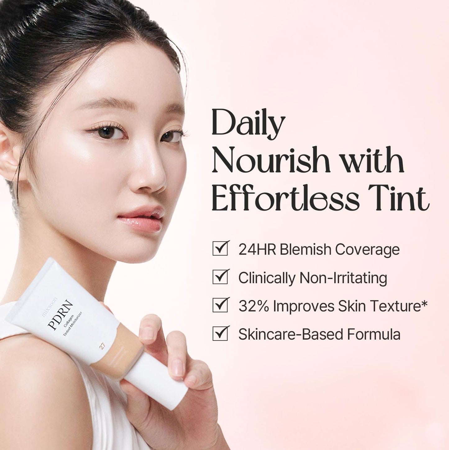 mixsoon PDRN Collagen Tinted Moisturizer - Skincare-Infused Base with Rice PDRN & Peptides, 24H Vibrant Glow & Luminous Hydration, 10 Shades 50ml Beauty and Personal Care mixsoon