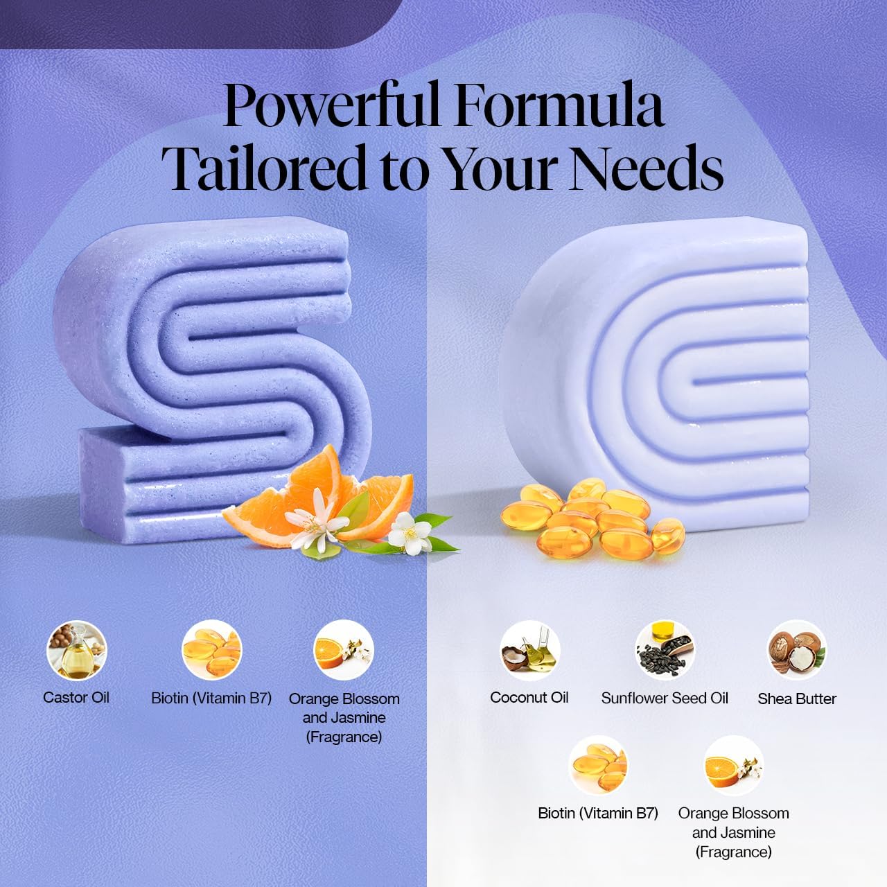 Kitsch Toning Purple Shampoo & Conditioner Bar Set For Blondes & Color Treated Hair - With Biotin for Strengthening & Neutralizing Brassy Tones