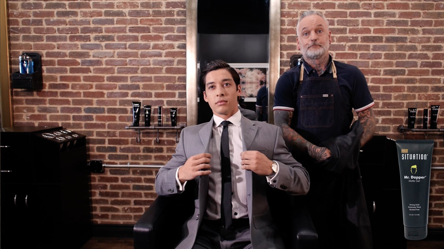 Hair Situation Mr. Dapper Matte Look - Extra Strong Firm Hold Hair, Anti-Humidity Shield. Mr. Vibrant Volumizing Shampoo for Thinning and Receding