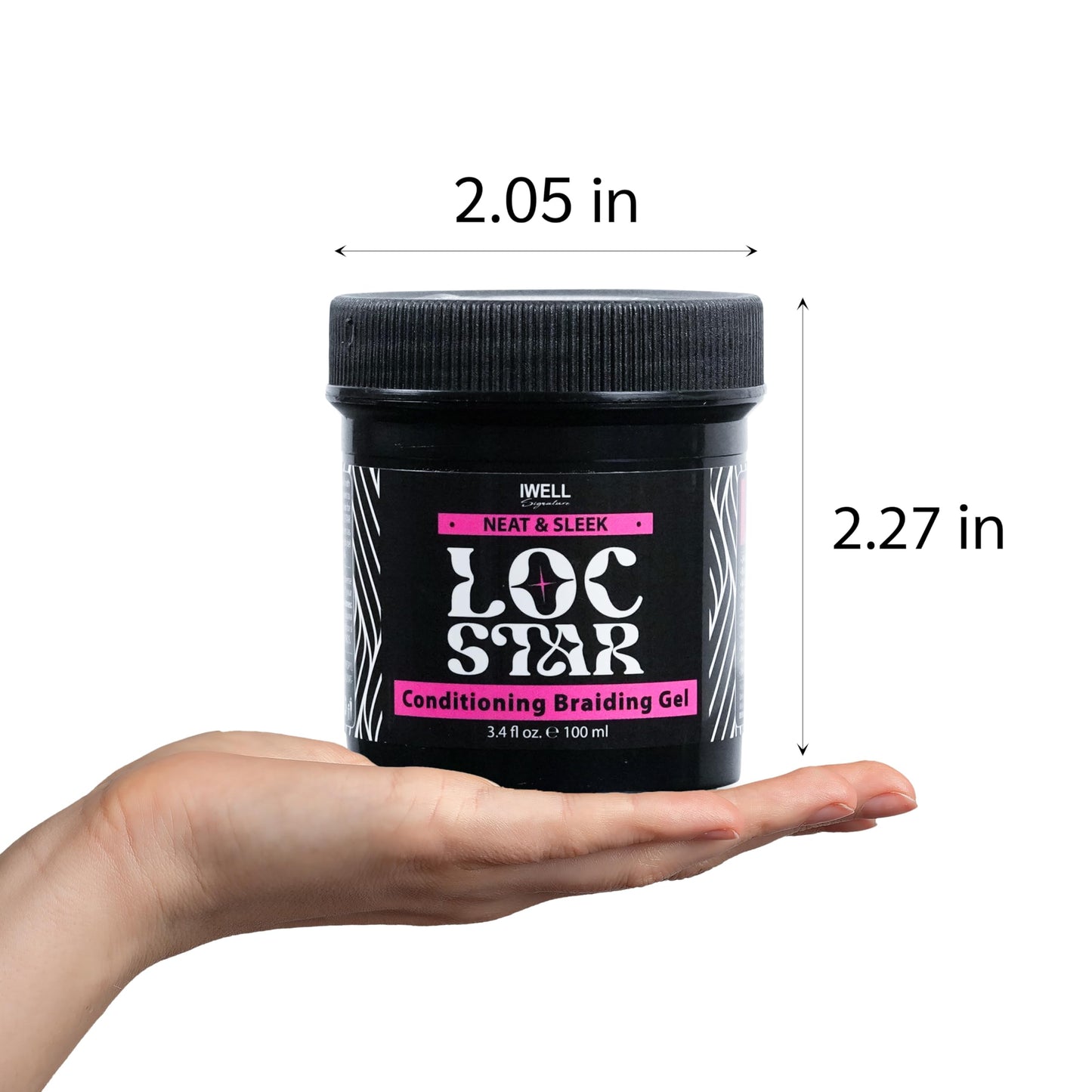 IWELL Signature | Loc Star | Braiding Gel 3.4oz | Shining Hair Styling Gel for Braids, Locks, Twists