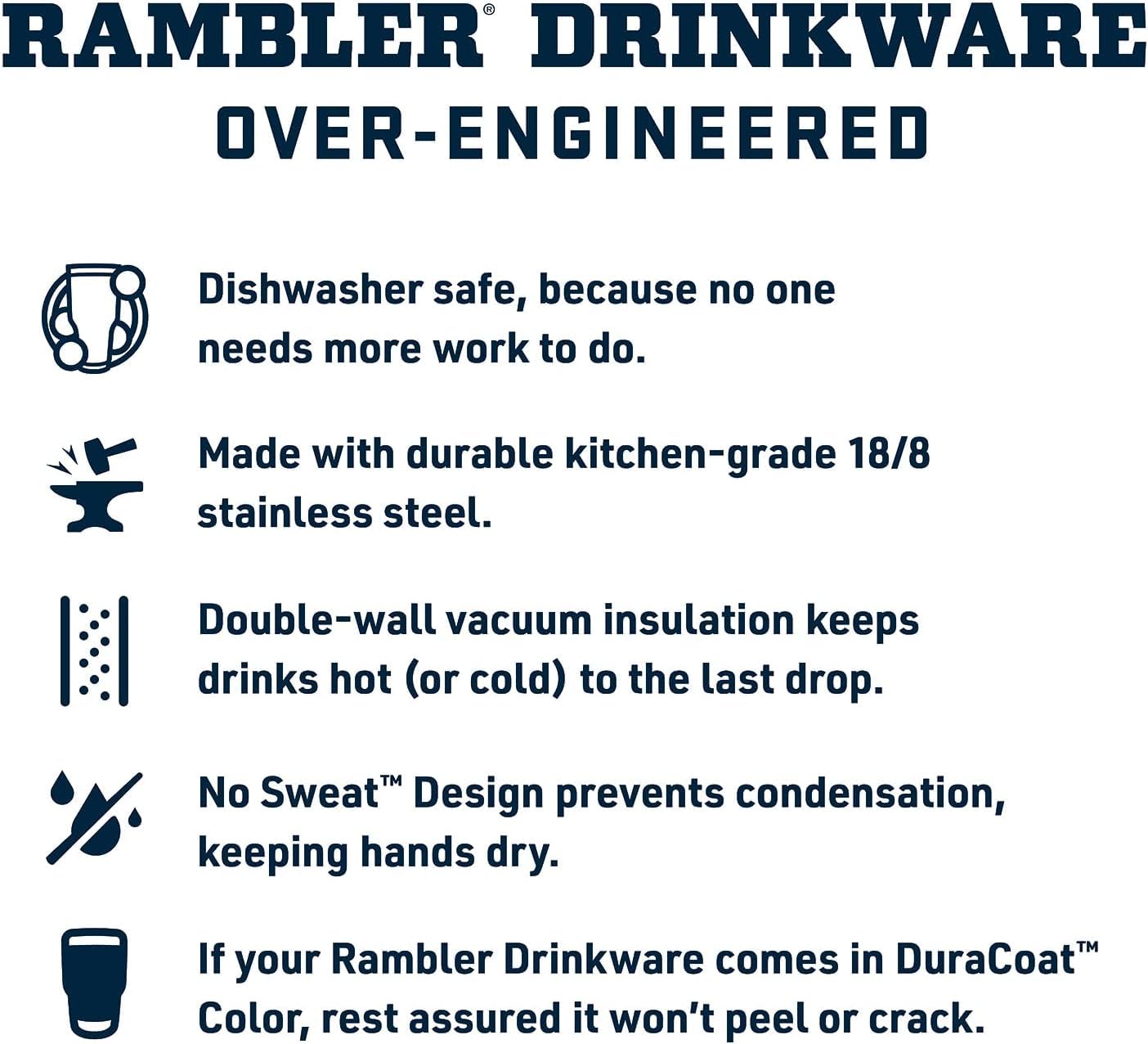 YETI Rambler 64 oz Bottle, Vacuum Insulated, Leakproof, Stainless Steel with Chug Cap, Rescue Red