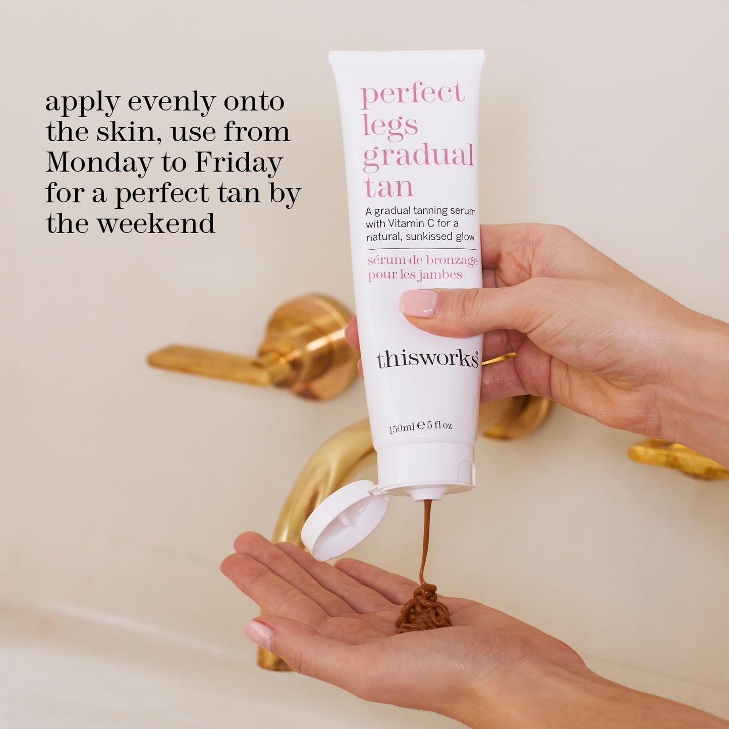This Works Perfect Legs Gradual Tan, Self Tanner with Vitamin E & Shea Butter, 150ml