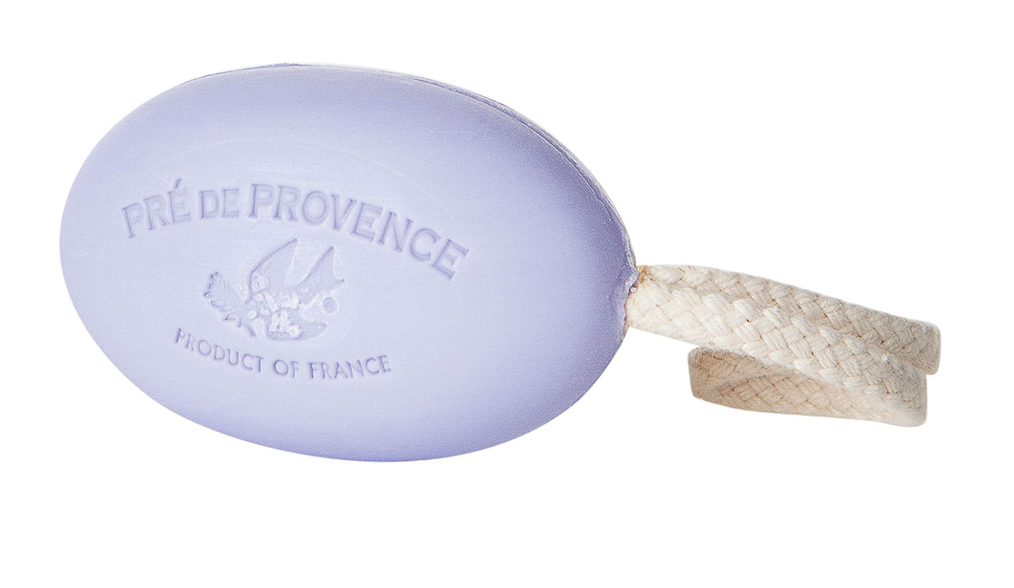 Pre de Provence Soap on a Rope Shea Butter Enriched French Bar Soap, 200g, Lavender