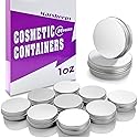 30 ml?1 oz?24 Pack Silver Aluminum Round Lip Balm Tin Storage Jar Containers with Screw Cap for Lip Balm, Cosmetic, Candles