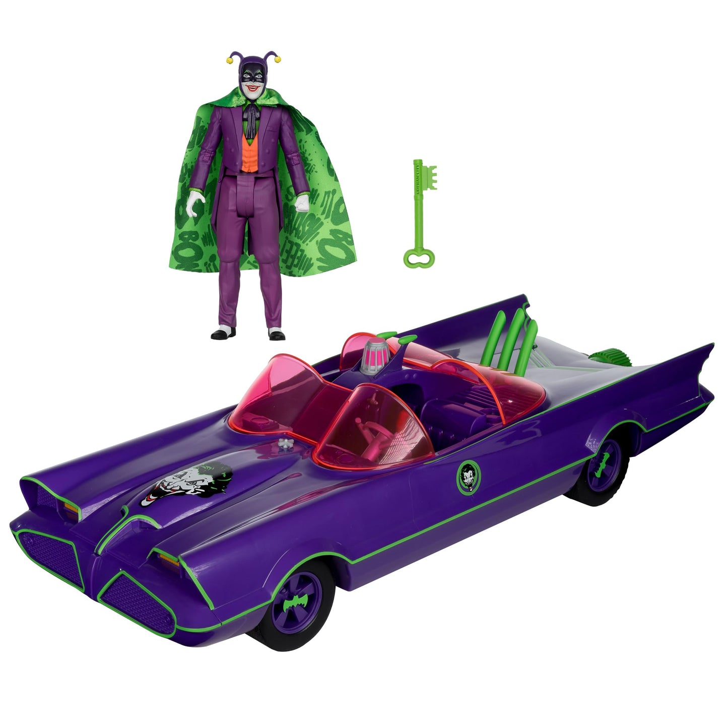 McFarlane Toys - DC Retro Batmobile & The Joker (Batman 66') 2pk, Gold Label, Amazon Exclusive