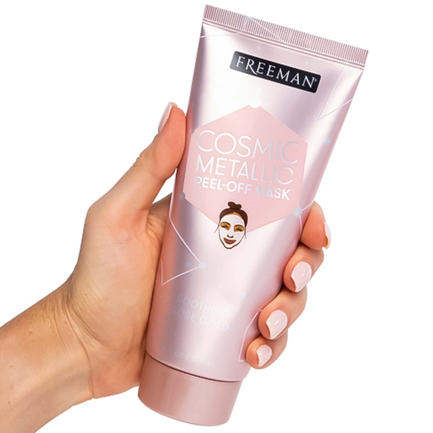 Cosmic Metallic Peel-Off Mask - Soothing Rose Gold by Freeman for Women - 6 oz Mask