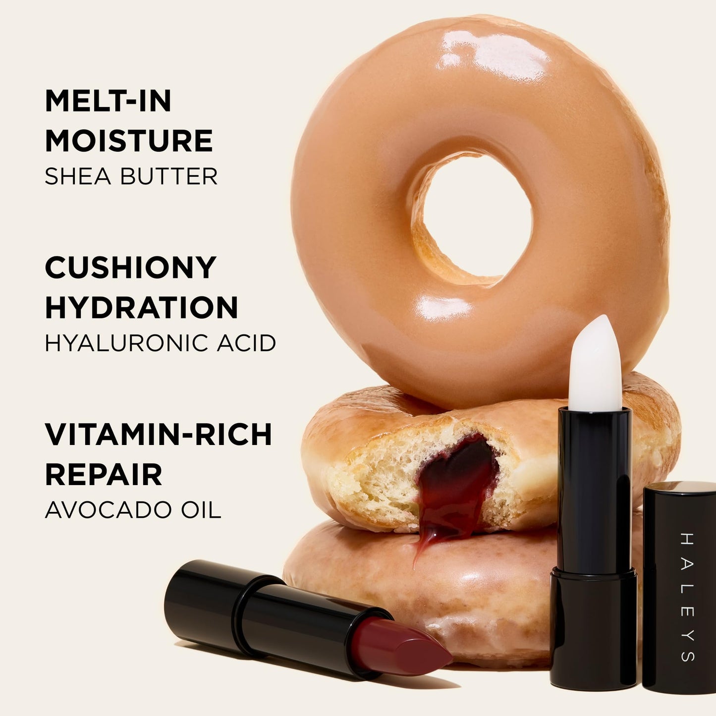 HALEYS Re-pair Nourishing Lip Balm, VEGAN KOREAN formula with Hyaluronic Acid, Shea Butter & Avocado for Dewy Soft Lips, 0 Residue, Lightweight