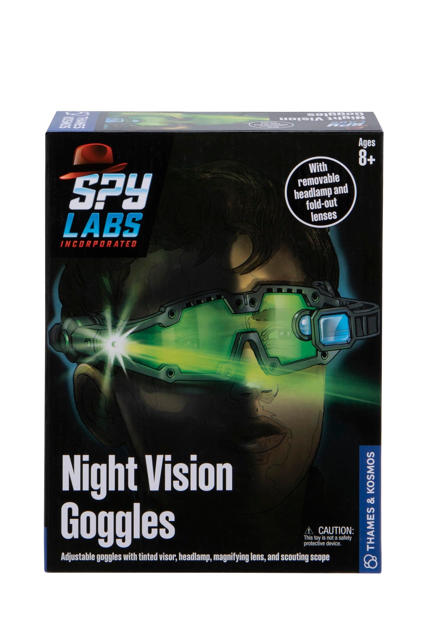 Thames & Kosmos Spy Labs Night Vision Goggles – Conduct Secret Missions & Night Surveillance with Detective Gear for Young Investigators