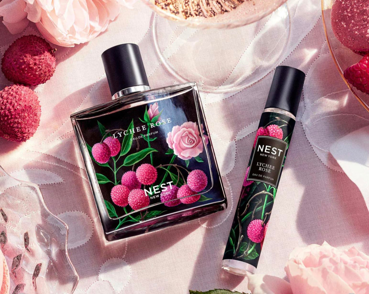NEST New York Lychee Rose Eau de Parfum 50ml/1.7fl oz + 8mL/0.27fl oz travel size