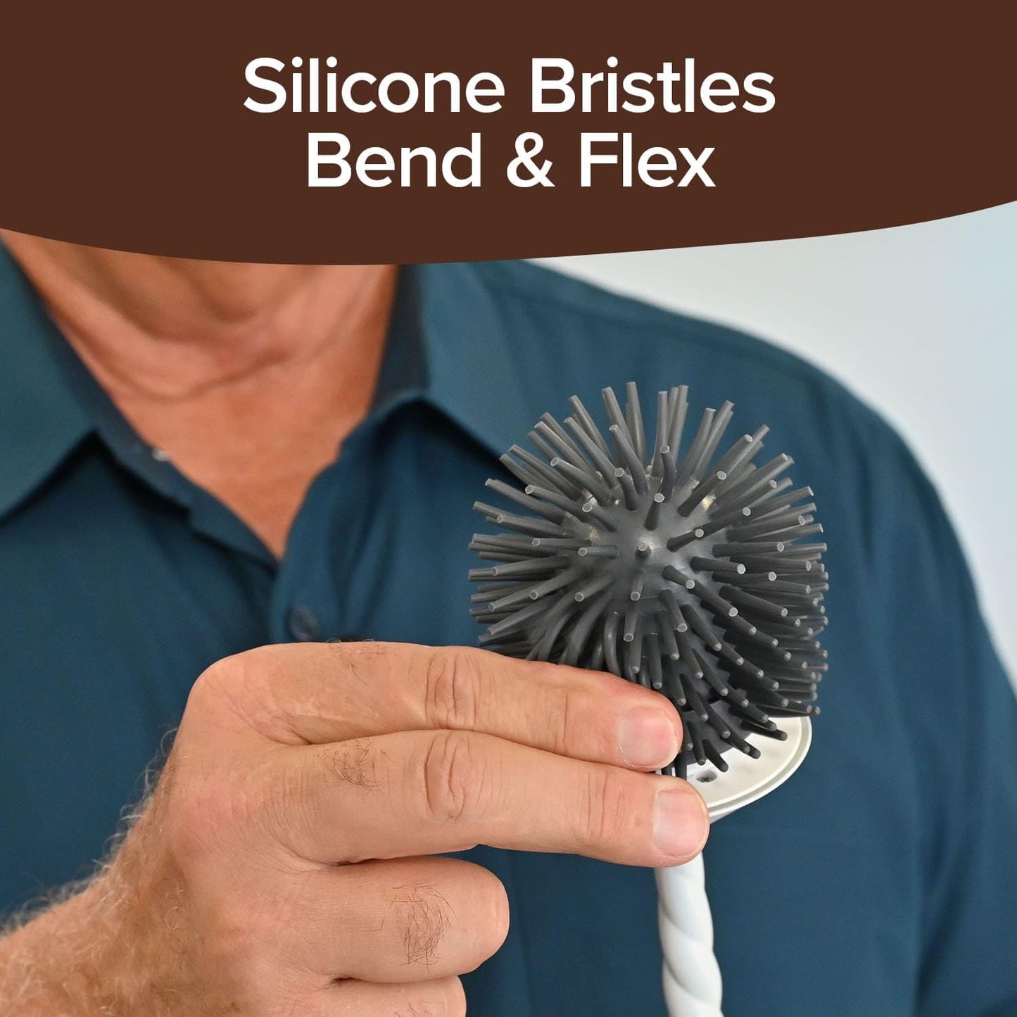 Horsepower Unicorn Motorized Toilet Brush, 360° Spinning Silicone Bristles, Powerful Stain Removal, No Scrubbing, Rechargeable, As-Seen-On-TV