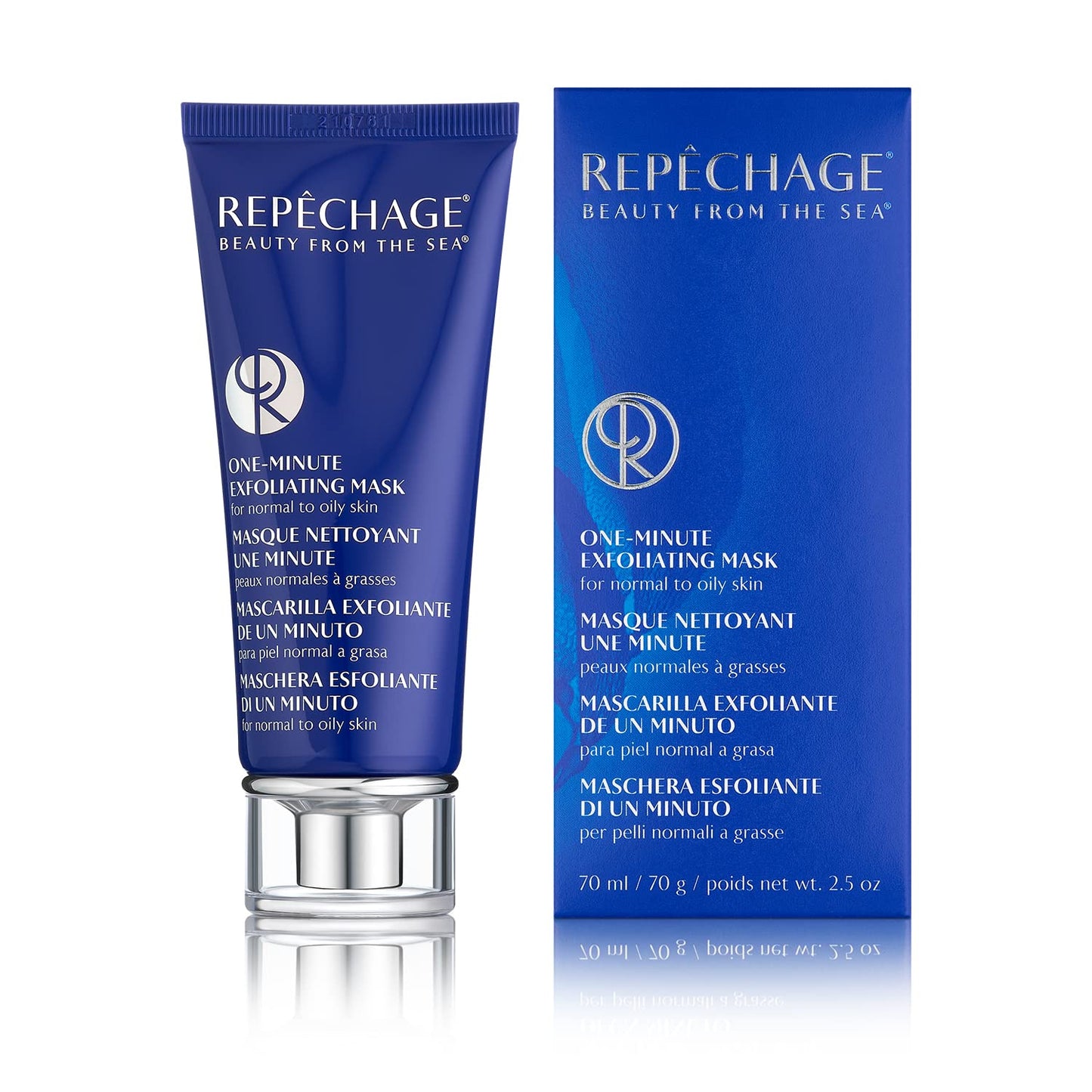 Repechage One-Minute Exfoliating Mask - Facial Exfoliant for Oily Skin, Deep Cleansing, Absorbs Oil, Exfoliates with Lactic Acid and Rice Bran Wax