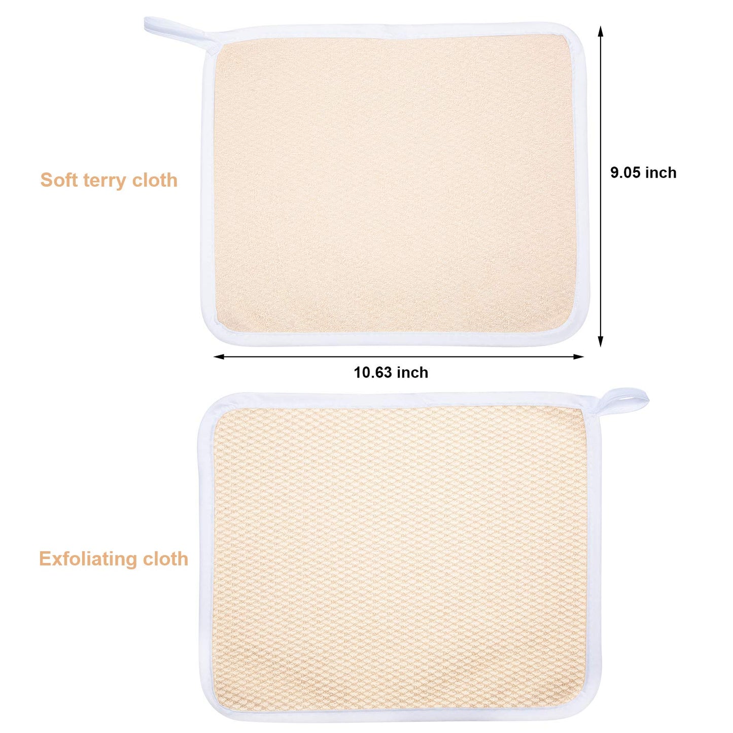 Tatuo 3 Pack Wash Cloths Exfoliating Washcloth Soft Shower Washcloth Exfoliating Face and Body Wash Cloths Towel Weave Bath Cloth Massage Bath Towel