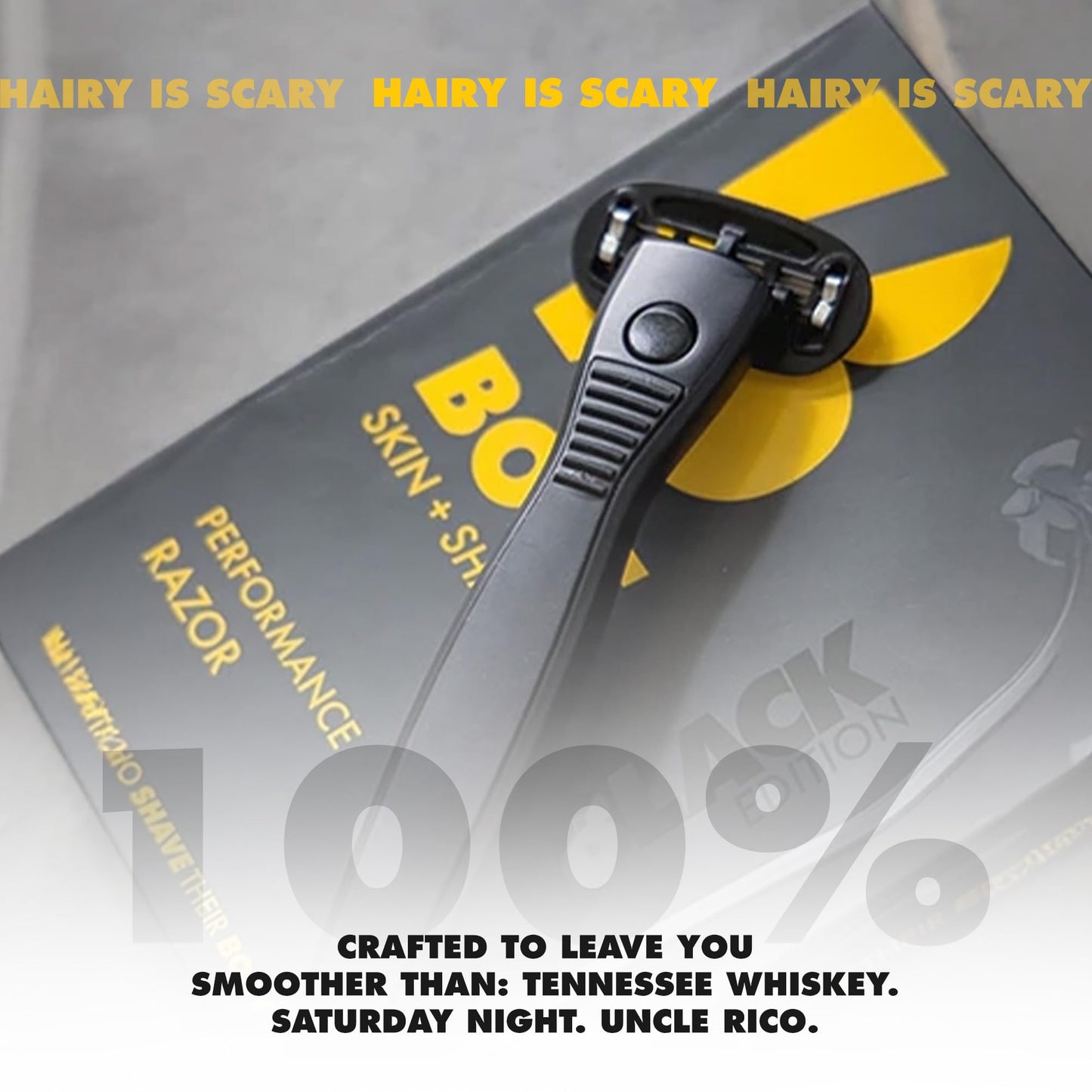 BOLT Skin + Shave - Cartridge Refill Black Edition - 5-Blade Swedish Steel - Aloe & Vit E - Flex Head - Smooth Shave - 3 Refill Cartridges Beauty and Personal Care BOLT SKIN + SHAVE