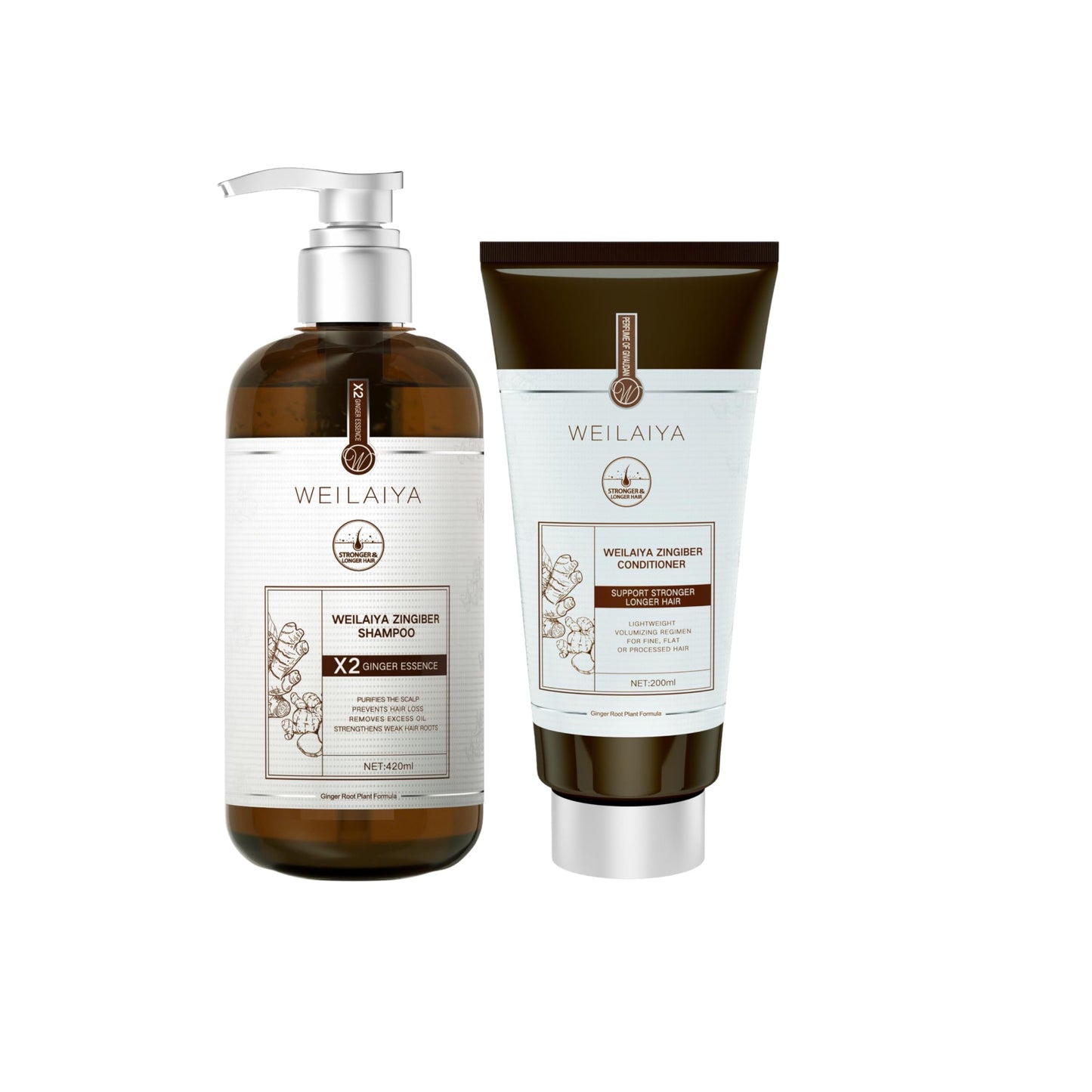 WEILAIYA LUXURY ZINGIBER SHAMPOO/CONDITIONER