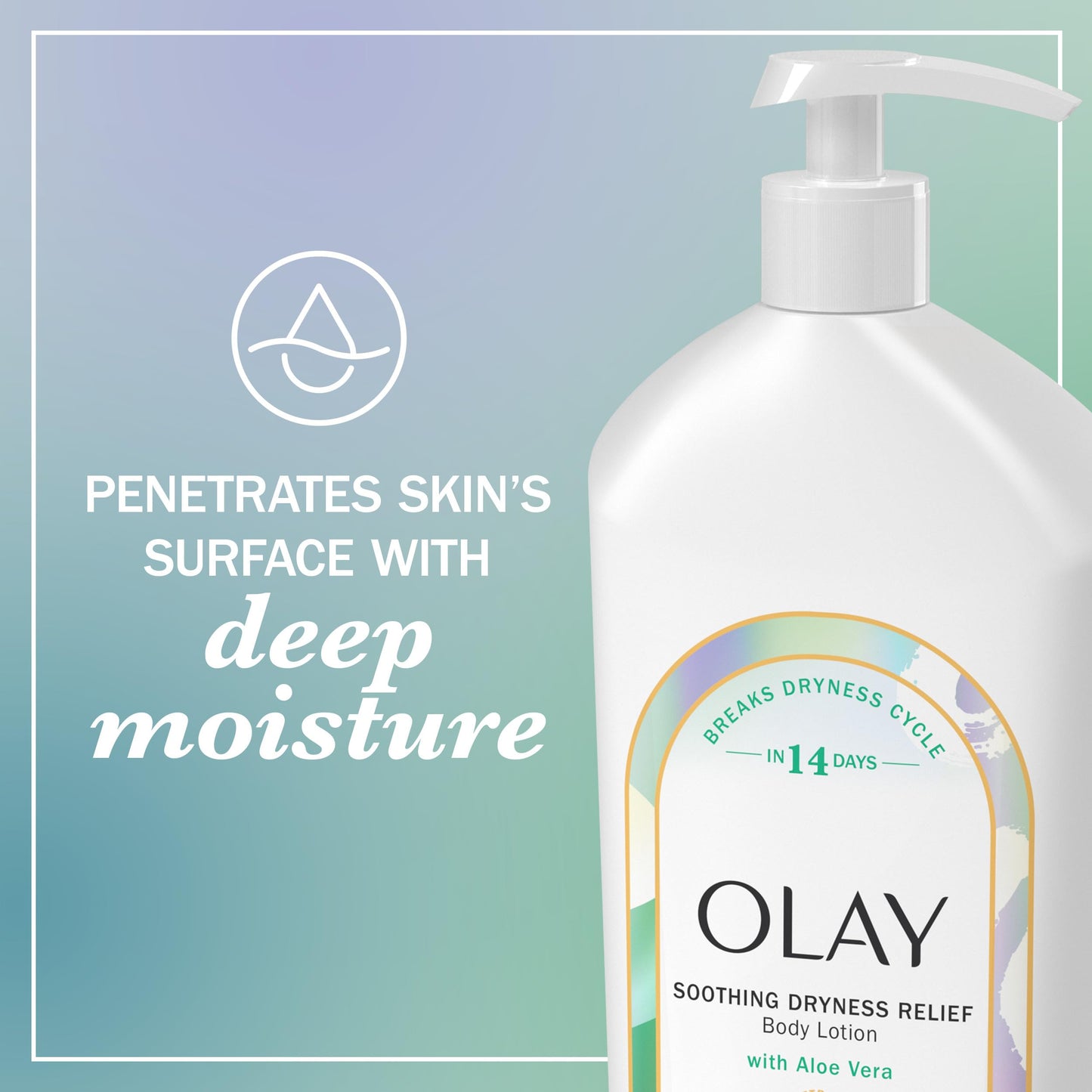 Olay Body Lotion for Women, Soothing Dryness Relief, 24hr Moisturizing & Deep Hydration, Absorbs Instantly, Penetrating Vitamin B3 Complex, For All