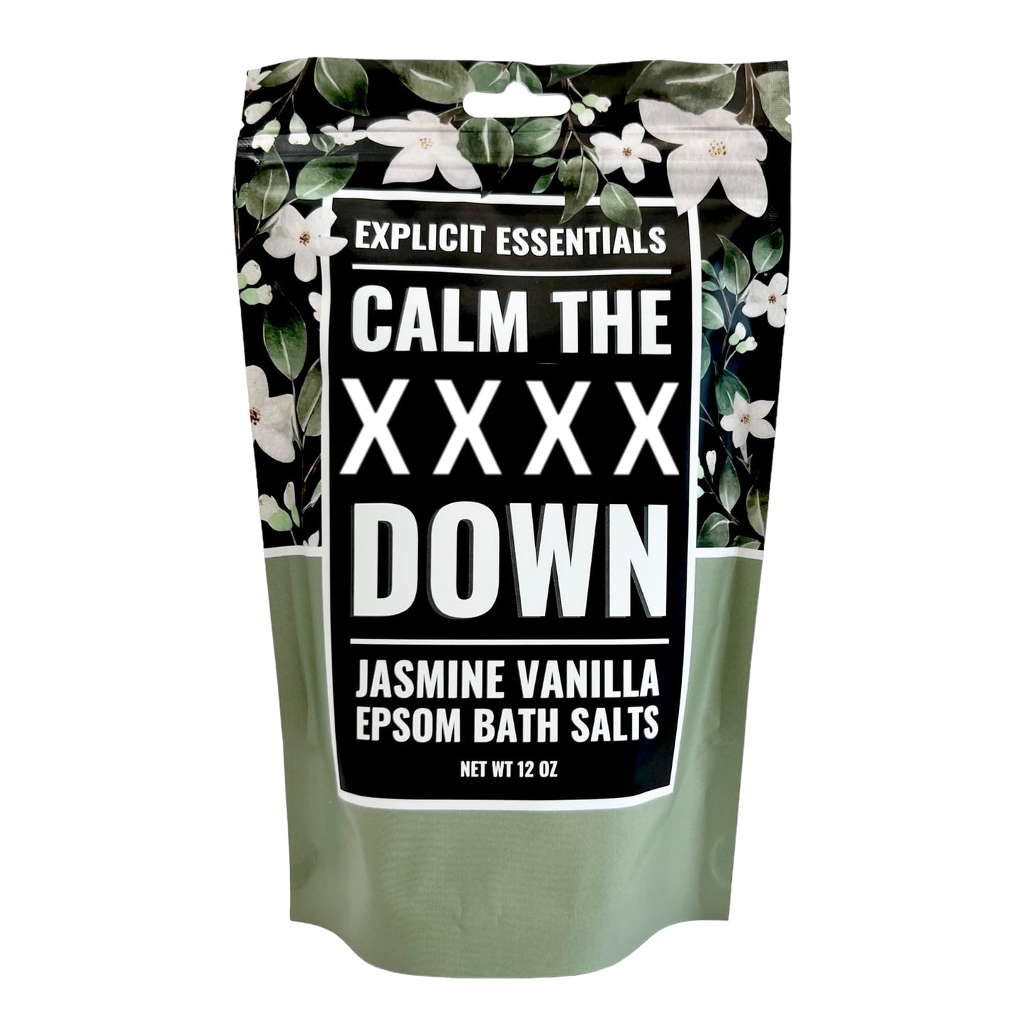 Explicit Essentials Jasmine Vanilla Epsom Bath Salts, Relaxation Blend, 12 oz Beauty and Personal Care Explicit Essentials