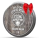 Viking Revolution BEST DEAL Beard Balm with Argan Oil & Mango Butter - Styles, Strengthens & Softens Beards & Mustaches - Citrus Scent Leave