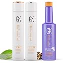 GK HAIR Balancing Shampoo and Conditioner Duo (300ml) Set with Silver Bombshell Shampoo (280ml) - Hair Care Kit for Blonde Toning, Hydration