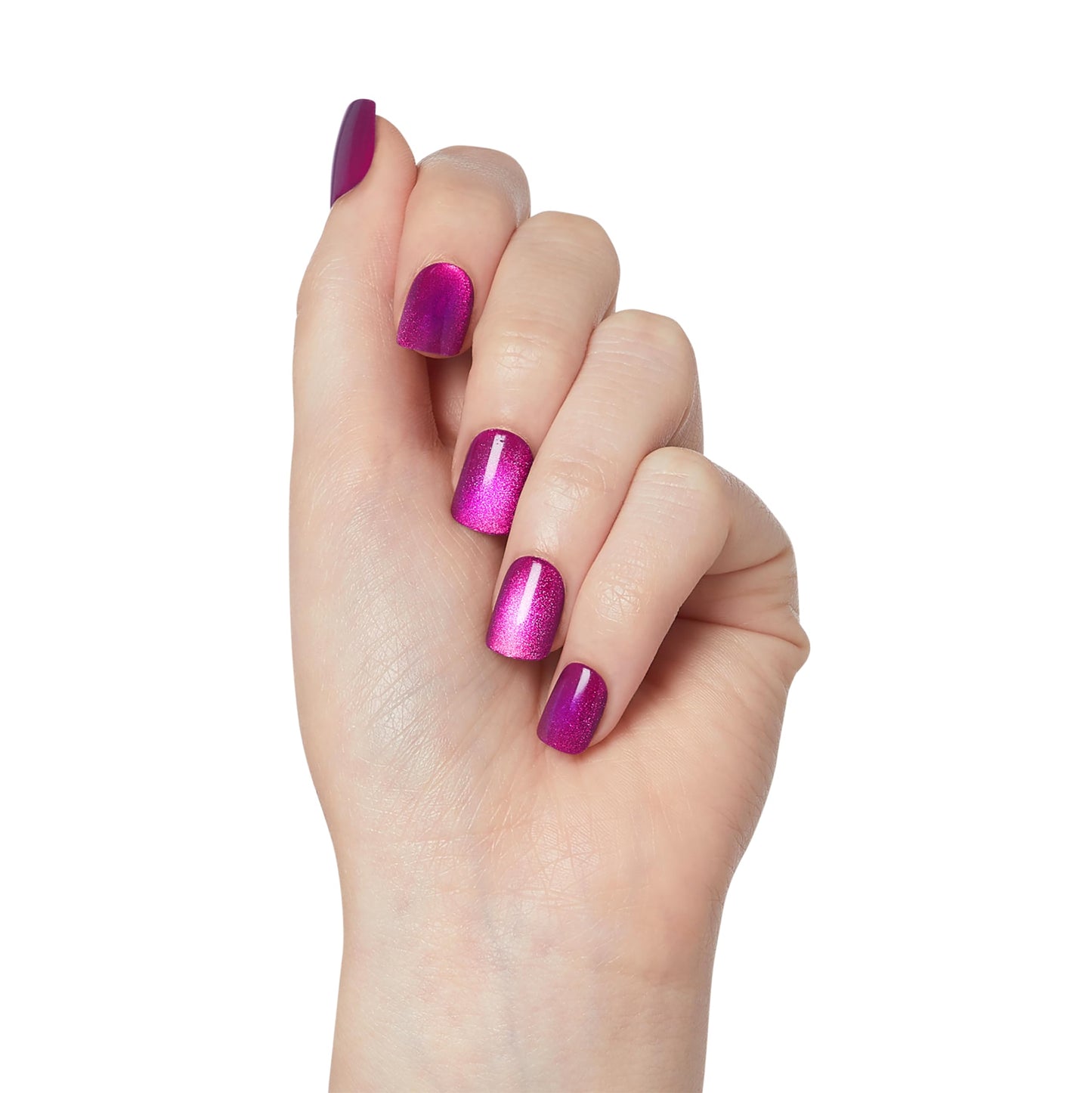 Kiss colorFX by Impress Press On Nails, Levels, 30 No Glue Peel and Stick Nails Kit with IMPROVED Adhesive, Pink Squoval Chrome Effect, Includes Prep Beauty & Personal Care imPRESS