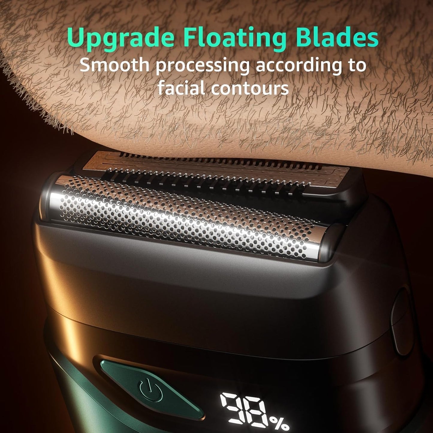 Electric Foil Shavers for Men, Mini Electric Razor, Compact Face Shaver, IPX7 Waterproof Wet Dry Cordless Razor, LED Display, USB-C Fast Rechargeable Beauty and Personal Care Mbzoey
