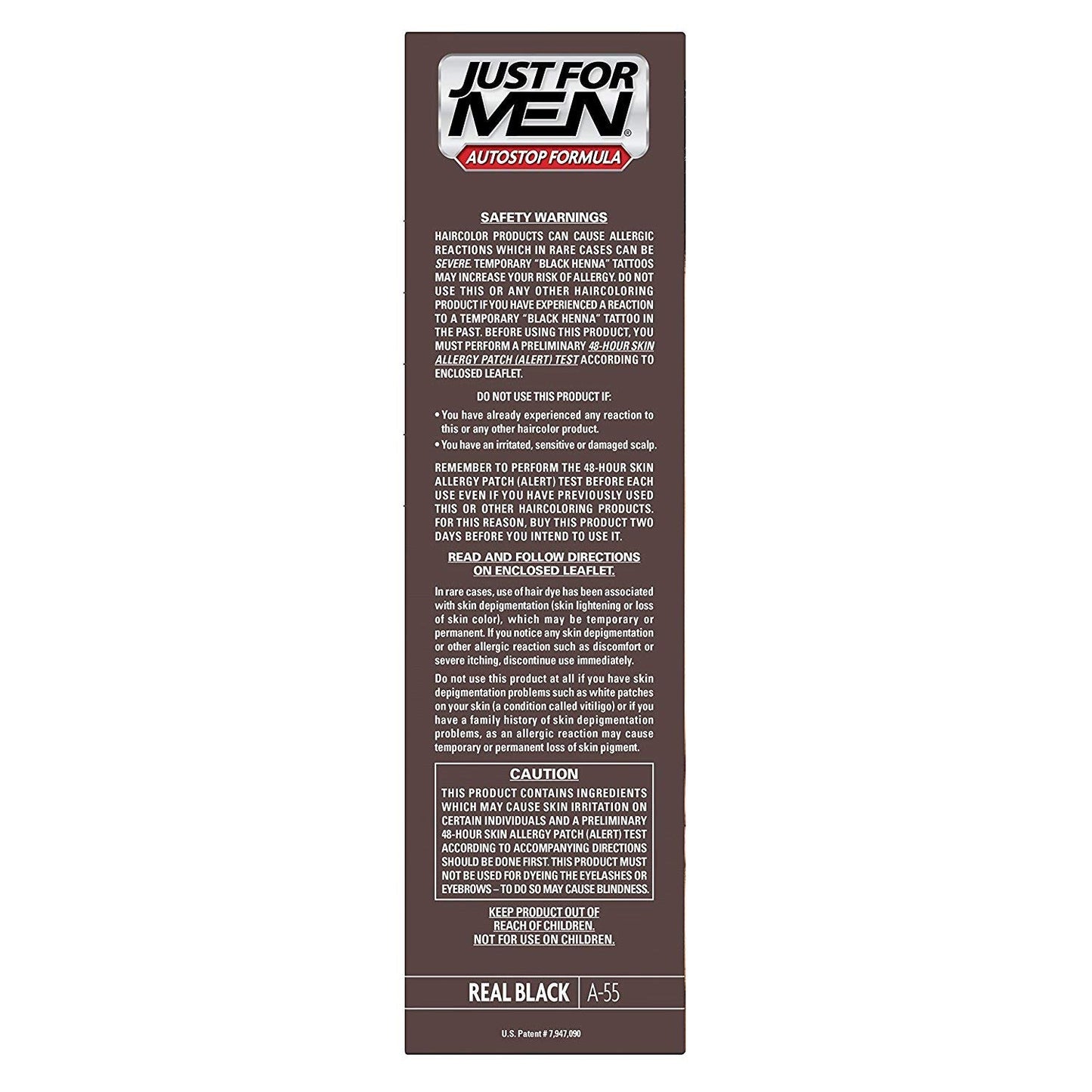 Just For Men Autostop Men's Comb-In Hair Color, Real Black 1.2 Ounces Each (8)