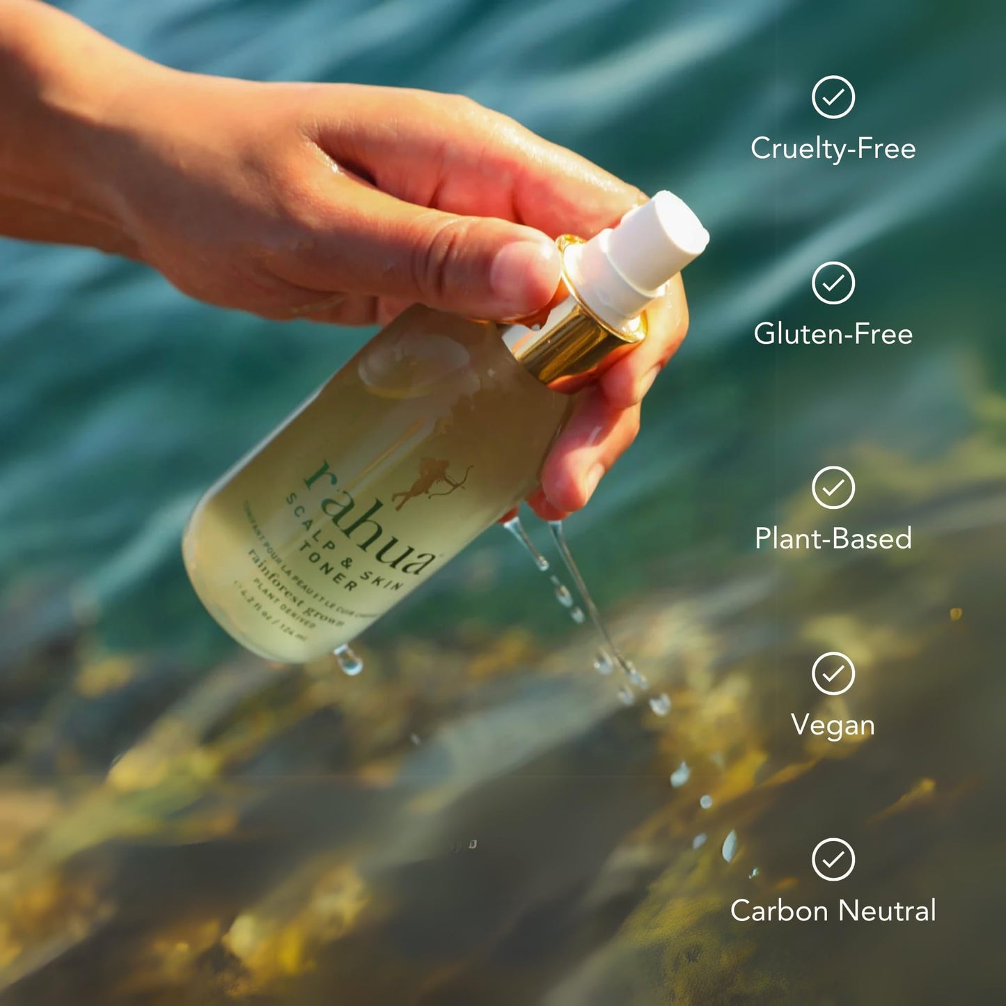 Rahua Scalp & Skin Toner, Vegan Botanical Mist for Balanced Scalp & Clear Complexion, with Witch Hazel, Organic Aloe Vera & Guayusa Antioxidants