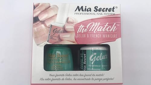 Mia Secret The Match Gelux UV GEL & Manicure Regular Nail polish 3 min Dry - Pick Your Color (AQUAMARINE) Beauty & Personal Care Mia Secret