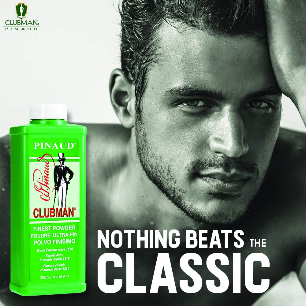Clubman Pinaud Finest Powder, Classic White Powder for Men, Protection Against Sweat and Body Odor, 9 Oz X 2 Packs Beauty and Personal Care Clubman