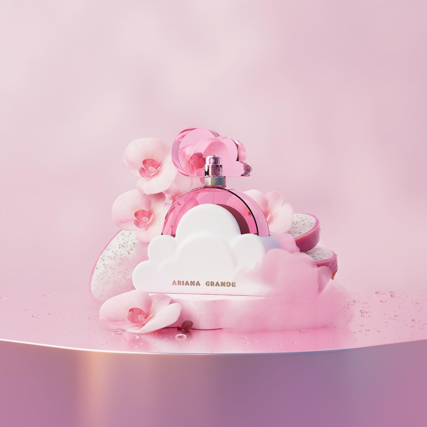 Ariana Grande Cloud Pink Eau de Parfum - Long Lasting Fragrance with Dragon Fruit, Vanilla Orchid, and Amber Woods - Gourmand Musk Women’s Perfume - 3.4 Fl Oz