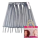 Octocurl Satin Hair Curlers - Heatless Curls Overnight - Headband Curlers for Medium Length Hair (Satin - Black)