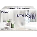 Unifree Disposable Towels Bundle,1 Bath Towel with 2 Hand Towels,18 Sets