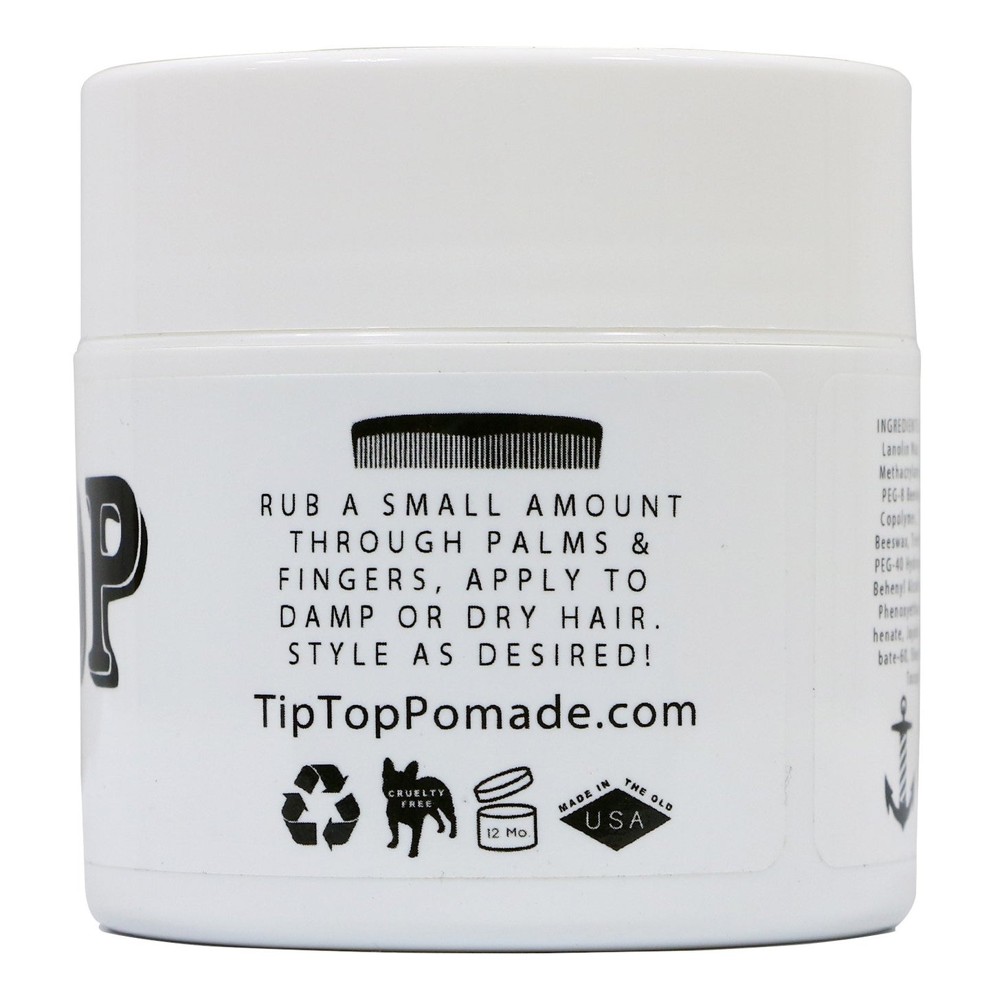 TipTop Matte Water Based Medium Hold Pomade 4.25oz Pack of 3