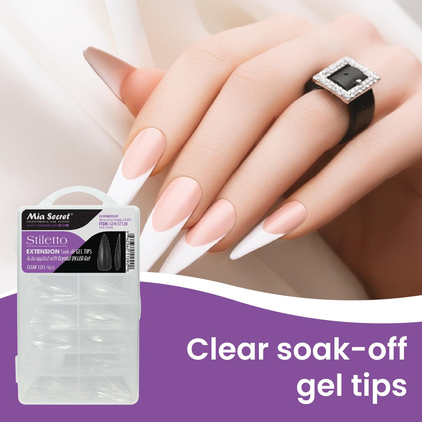 Mia Secret Gel Extension Tips (Stiletto) Beauty & Personal Care Mia Secret