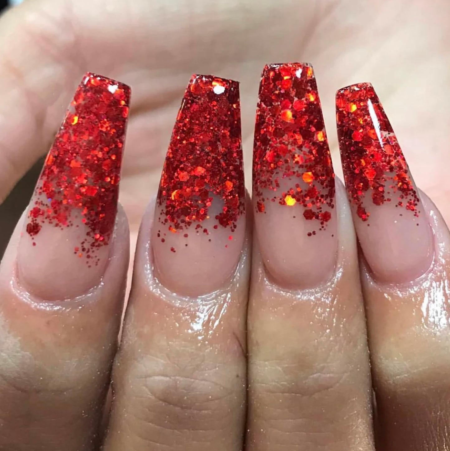 Red Face & Body Glitter - Cosmetic Grade Chunky Glitter - Uses Include: Festival Rave Makeup Face Body Nails Resin Arts & Crafts, Resin, Tumblers
