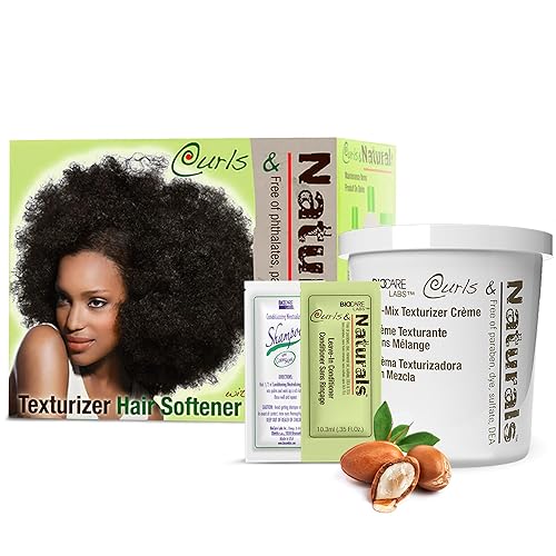Curls & Naturals Hair & Curl Softener Kit With Moroccan Argan Oil | Natural Curl Patterns Nourishes & Moisturizes Hair Detangle, and Texturize, Curl