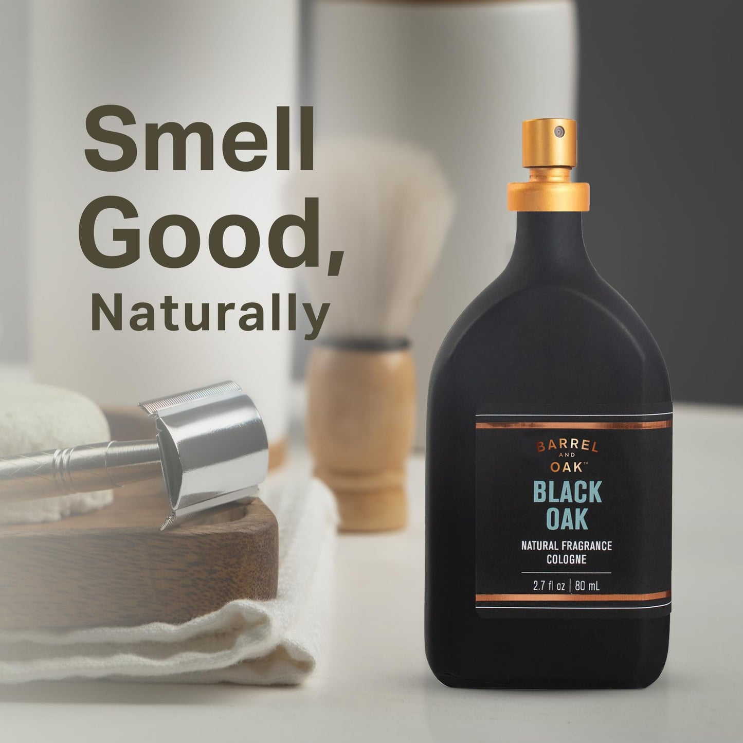 Barrel & Oak Cologne for Men, Essential Oil-Based Men's Fragrances, Long-Lasting Men's Cologne for Day & Night, Paraben & SLS-Free, Gifts for Men