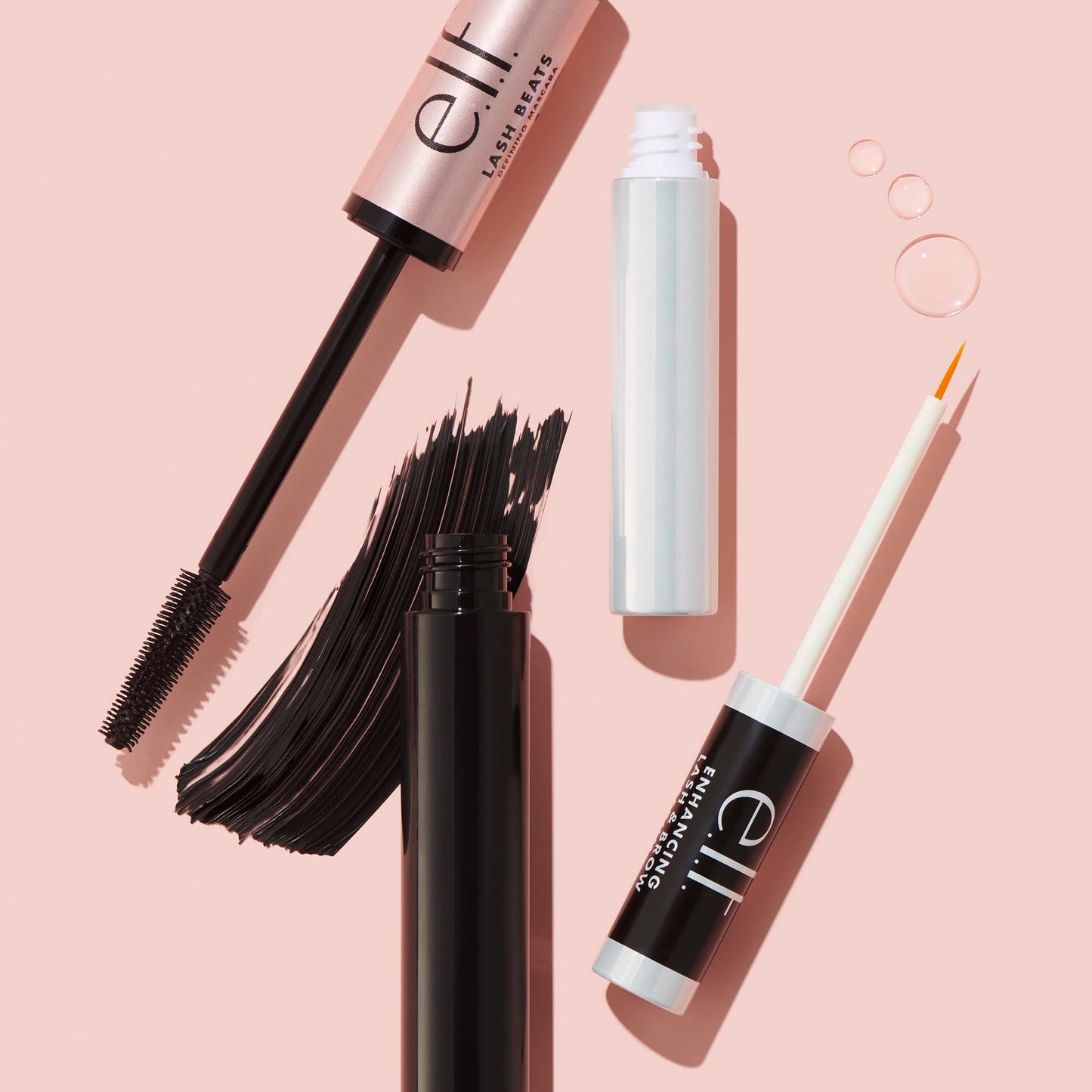 e.l.f. Cosmetics Lash Beats Mascara & Lash Serum Bundle, Defining, Lengthening Mascara & Lash & Brow Enhancing Serum, Makes Lashes Appear Thick