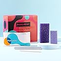 NOVAL Disposable Nail Salon Manicure Pedicure Set Kit Foot for Nail Beauty,4- Piece Including Nail File 80/100 Grit, Pumice, Buffer and Pusher,12 Kits