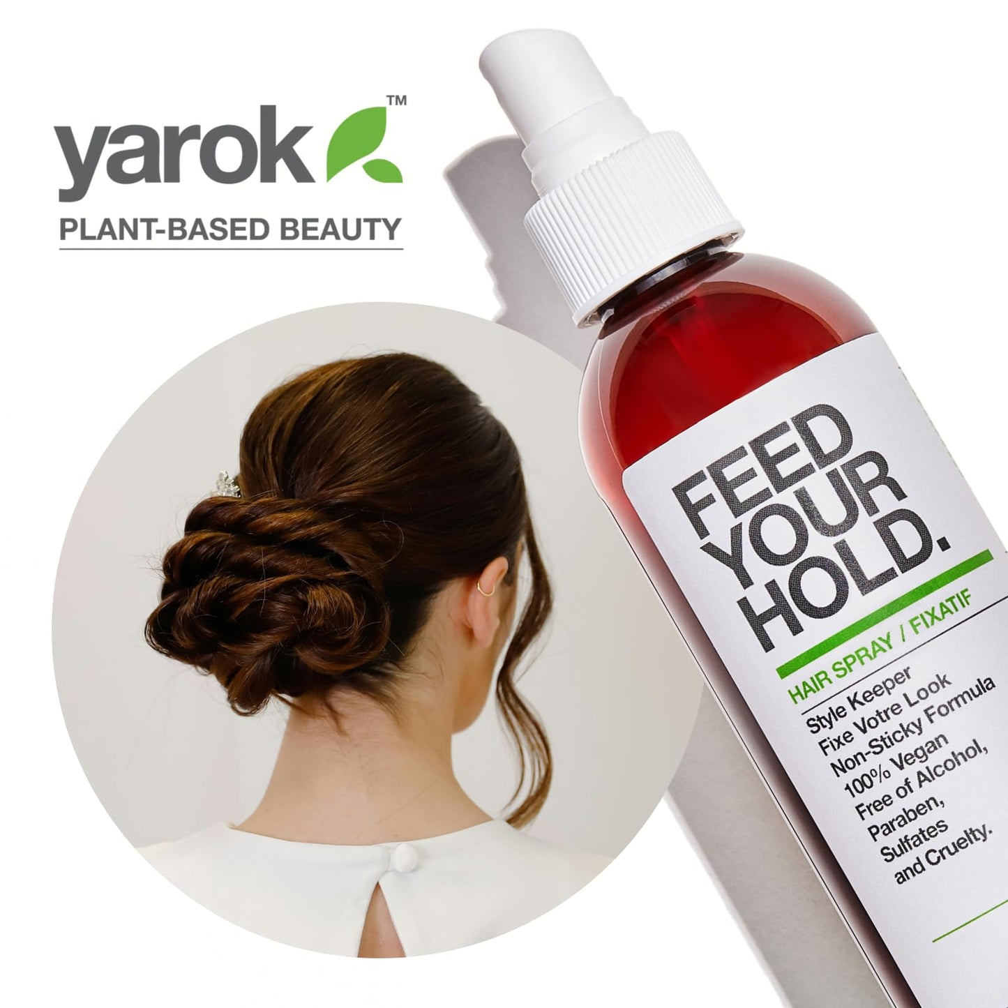 Yarok Feed Your Hold - Volumizing Hair Spray for Fine Hair. Flexible Hold Organic Hairspray for Women. Natural, Alcohol-Free & Vegan - Nutrients