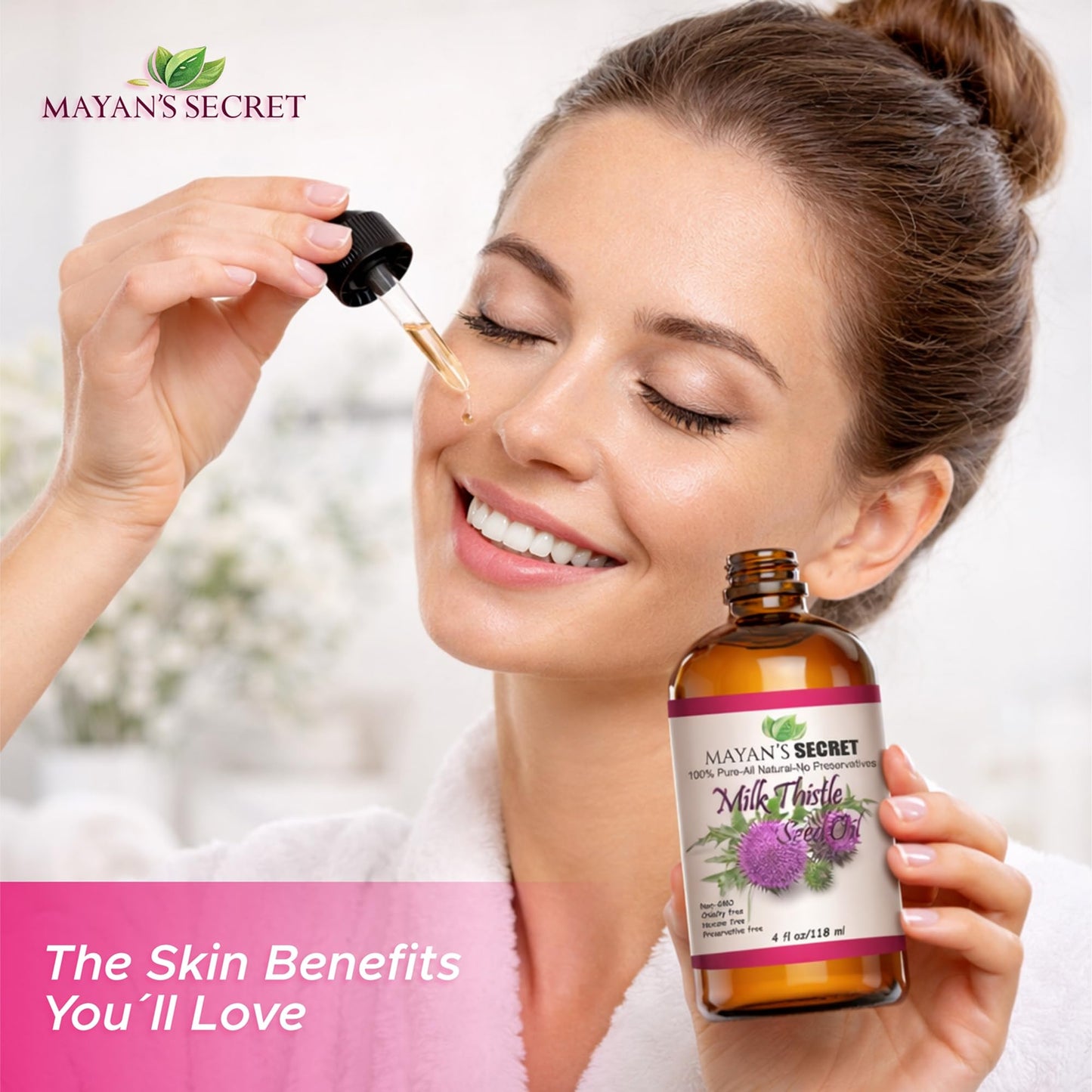 Mayan's Secret Milk Thistle Seed Oil Pure Cold Pressed Rich in Vitamin E and for Aging Skin
