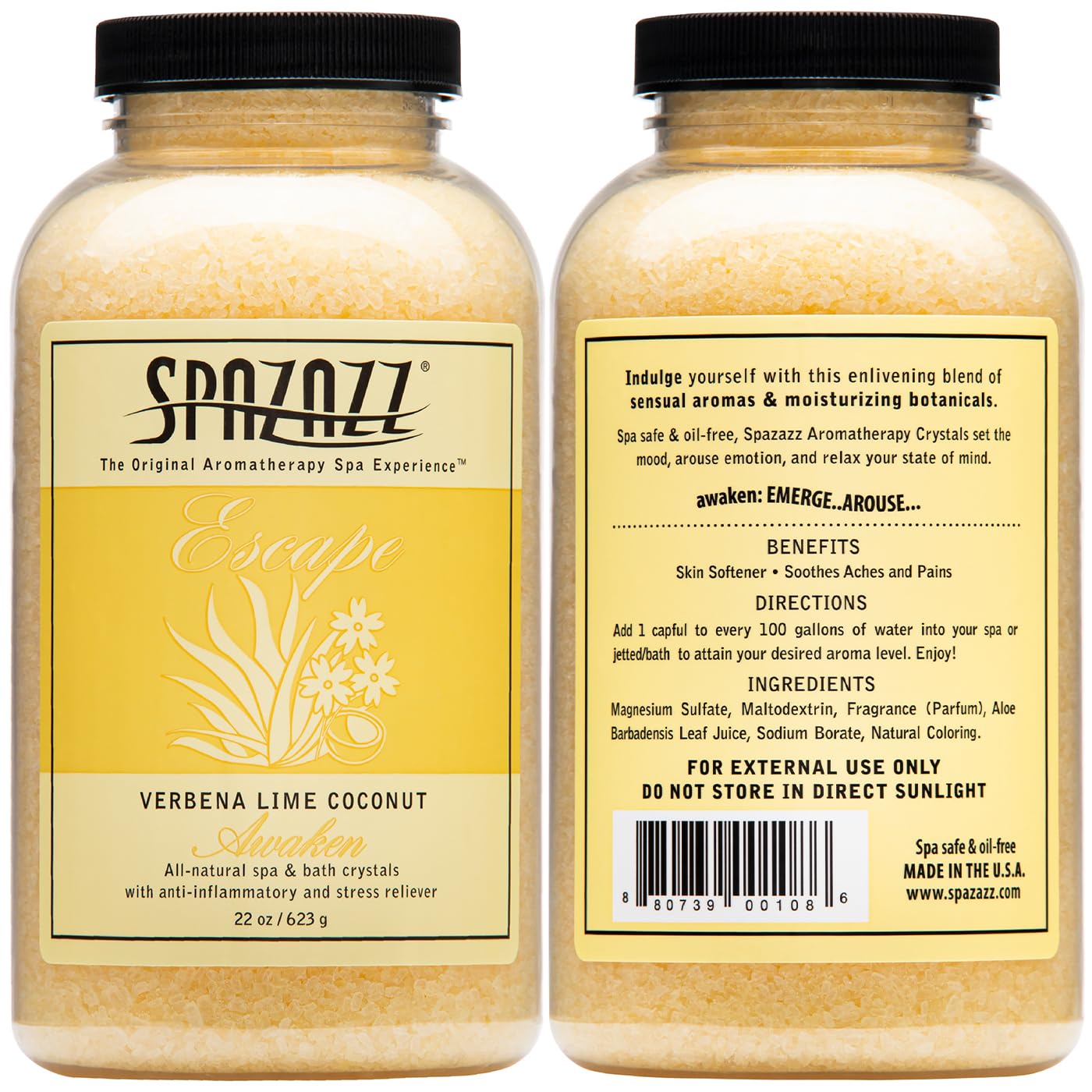 Spazazz 7377C Spa and Bath Crystals, Lime Coconut, 22 Ounce Beauty and Personal Care Spazazz