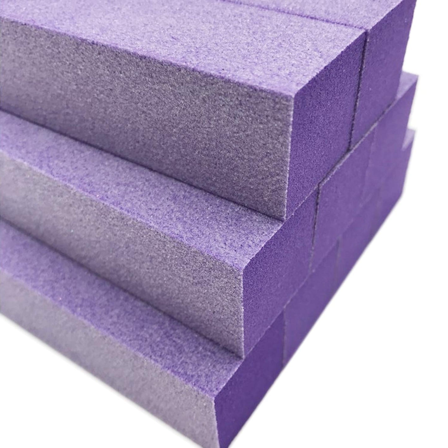 Maccibelle Durable Nail Buffer Sanding Block 100/180 Grit Purple White for Buffing File Acrylic Polygel Artificial Dip System Fingernails, Manicure