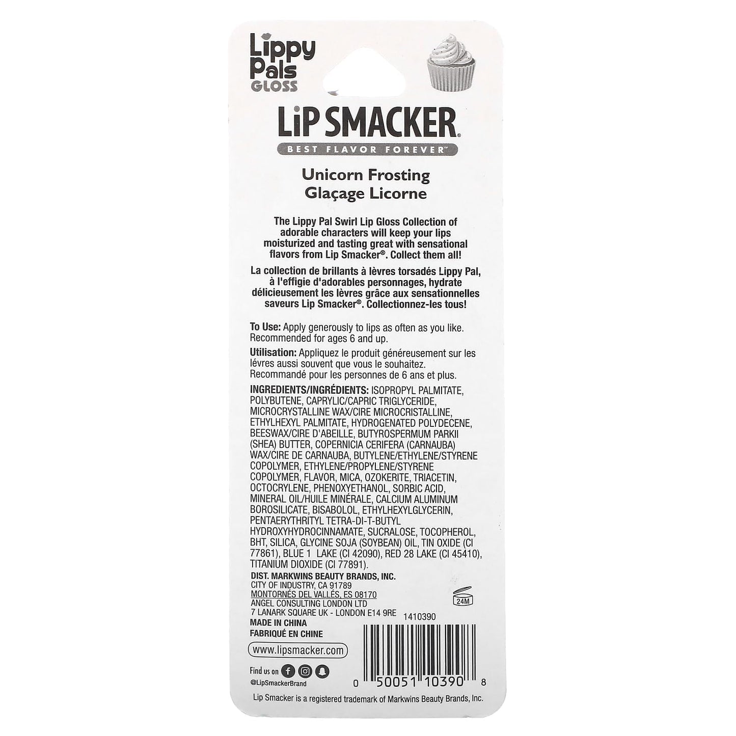 Lip Smacker Lippy Pals Swirls Unicorn, Flavored Moisturizing & Smoothing Soft Shine Lip Balm, Hydrating & Protecting Fun Tasty Glossy Finish