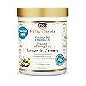 African Pride Moisture Miracle Coconut Oil & Baobab Oil Leave-In Hair Cream - Provides Intense Moisture & Helps Repair Natural Coils & Curls, Hydrates