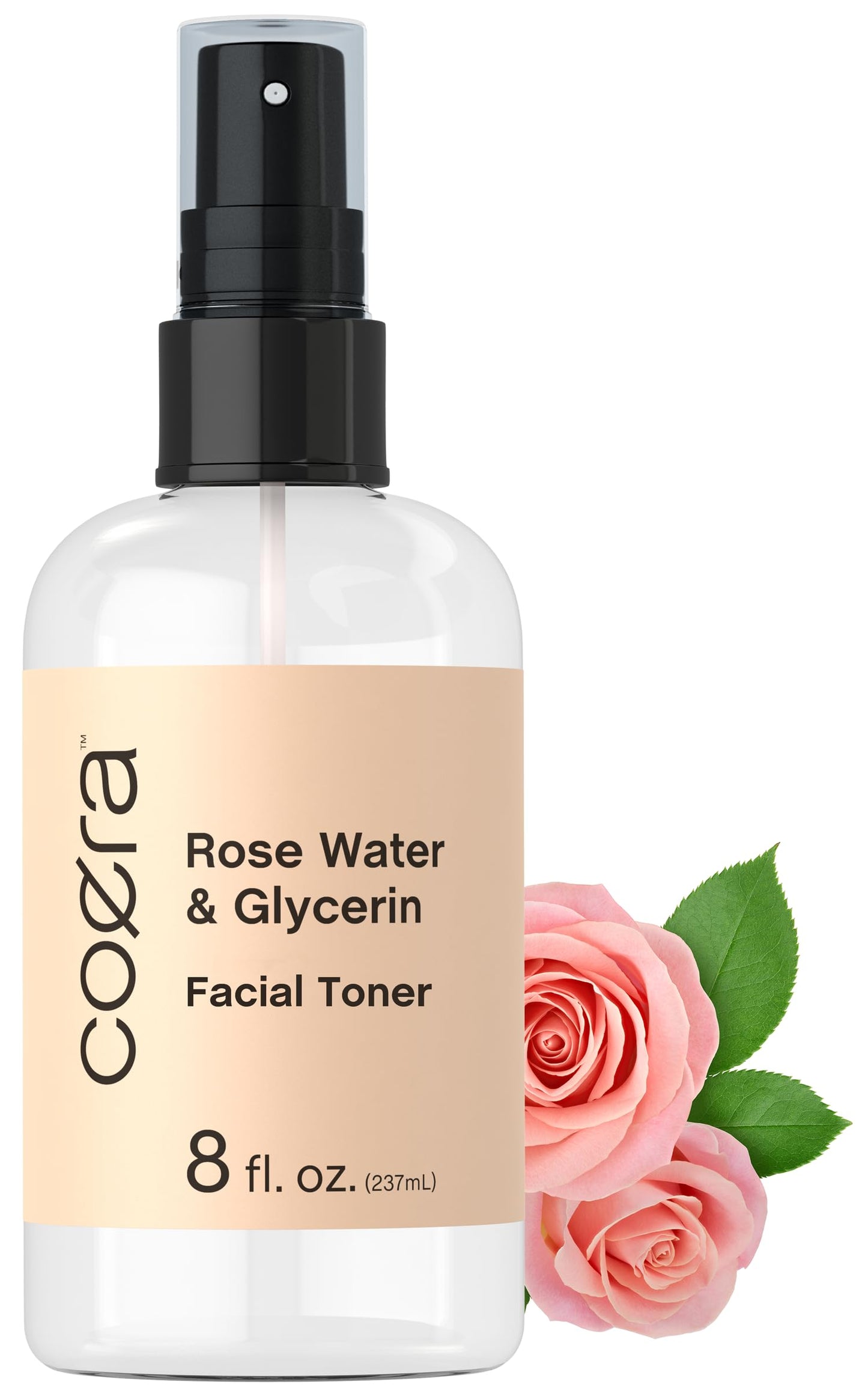 Coera Rose Water & Glycerin Spray for Face | 8 fl oz | Facial Toner | Hydrating & Moisturizing for Skin and Hair | Free of Parabens, SLS,
