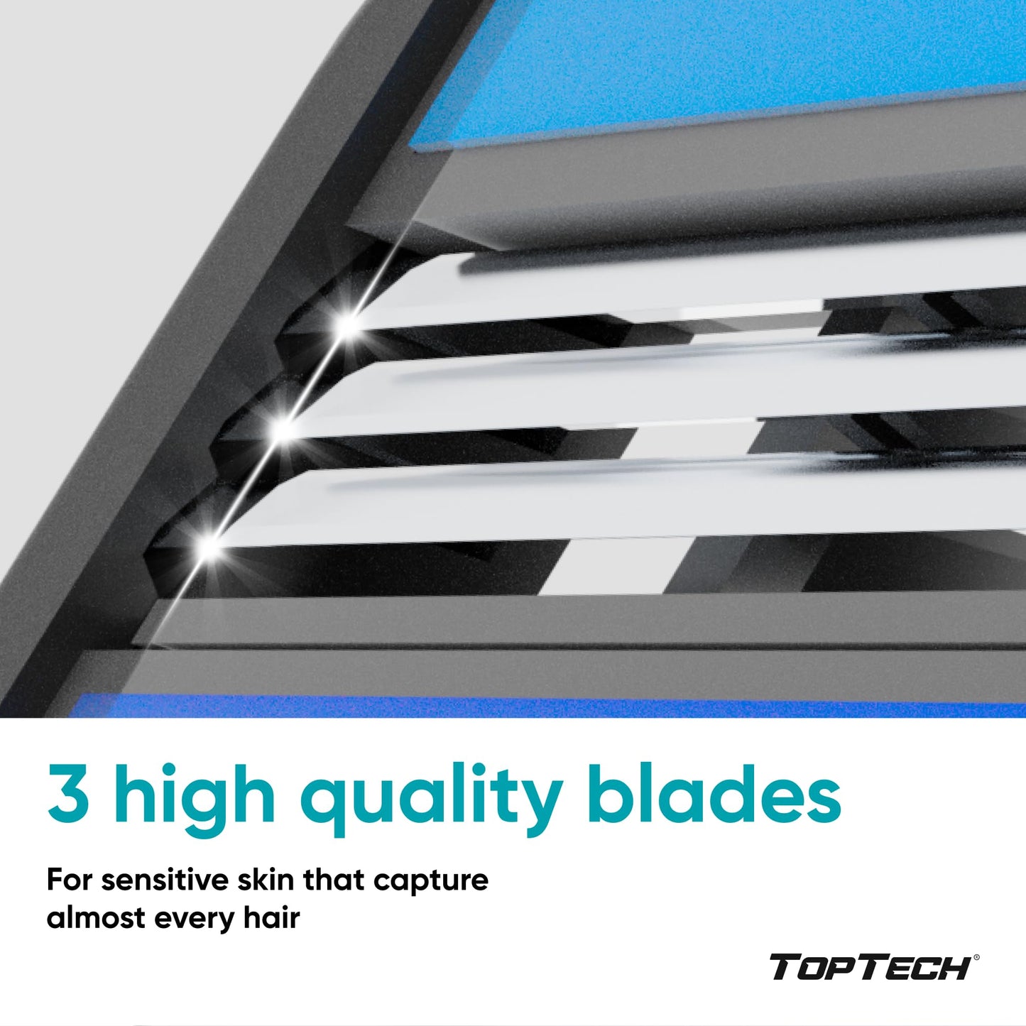 Razor 3 for Men - Replaceable Cartridges for Manual Shaving Razor - 3-Blade Technology Refills - Fits Gillette Mach3 - Soft Shave Sharp Blades Beauty and Personal Care Toptech
